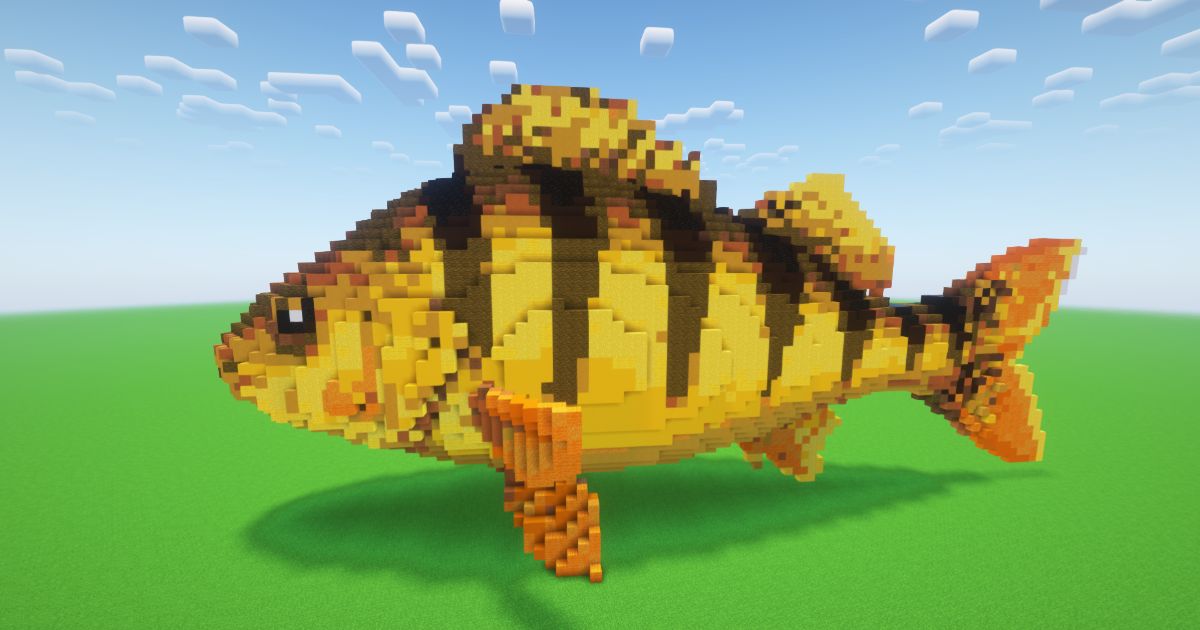 Minecraft Perch Fish Statue