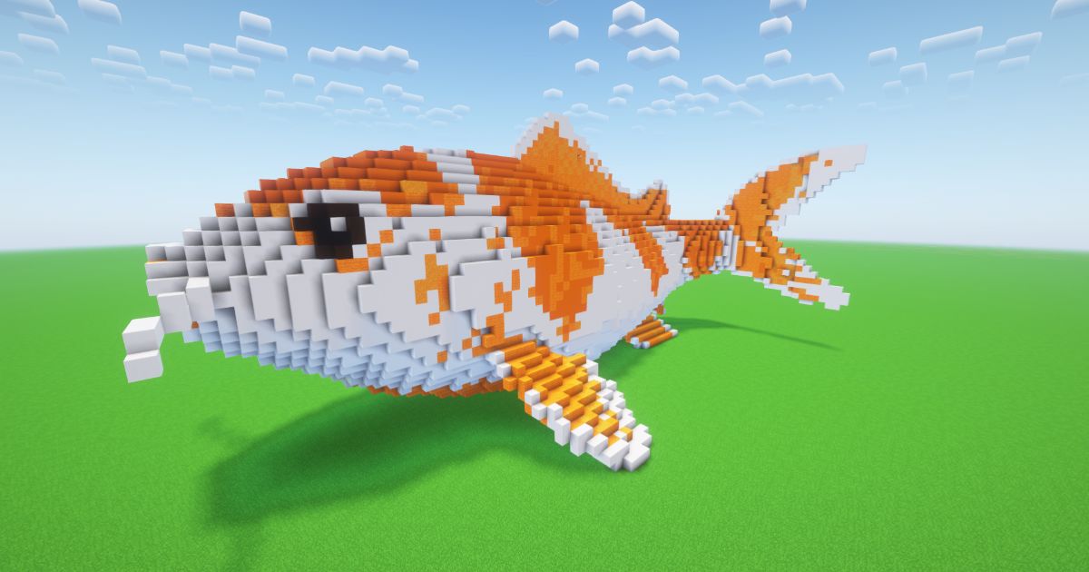 Minecraft Carp Fish Statue