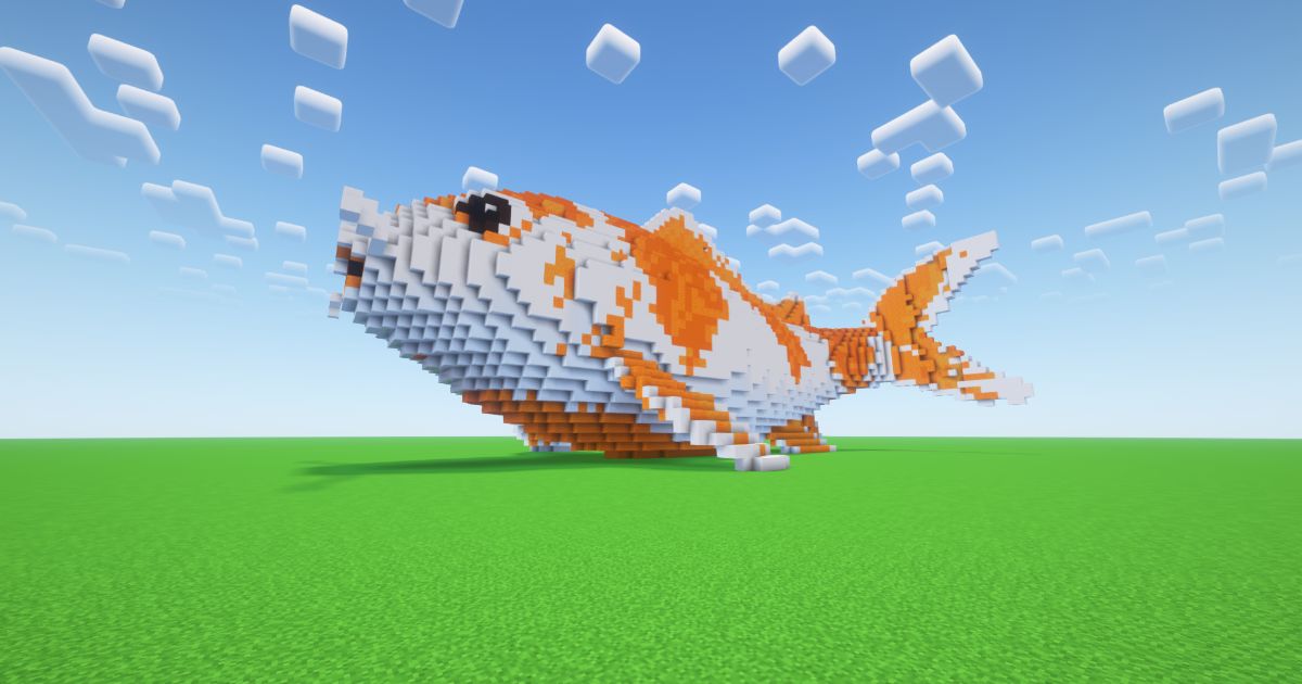 Minecraft Carp Fish Statue preview 1