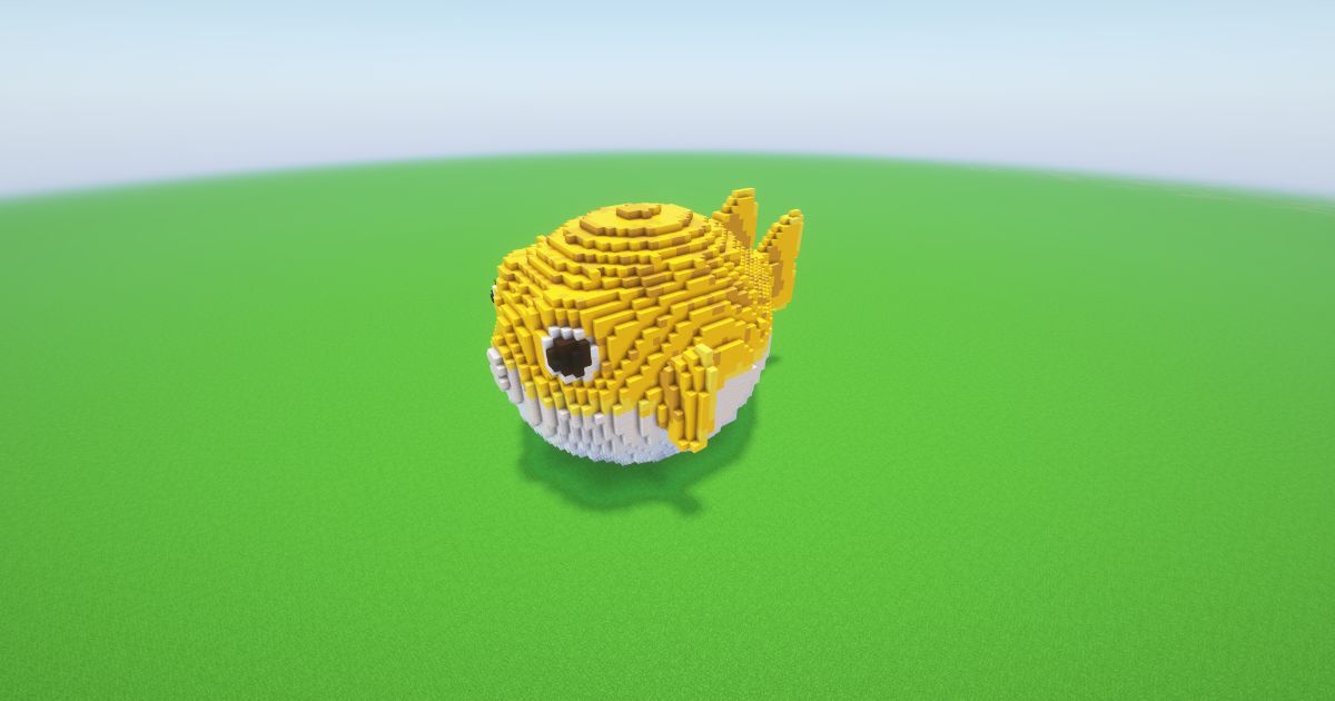 Minecraft Pufferfish Statue preview 1