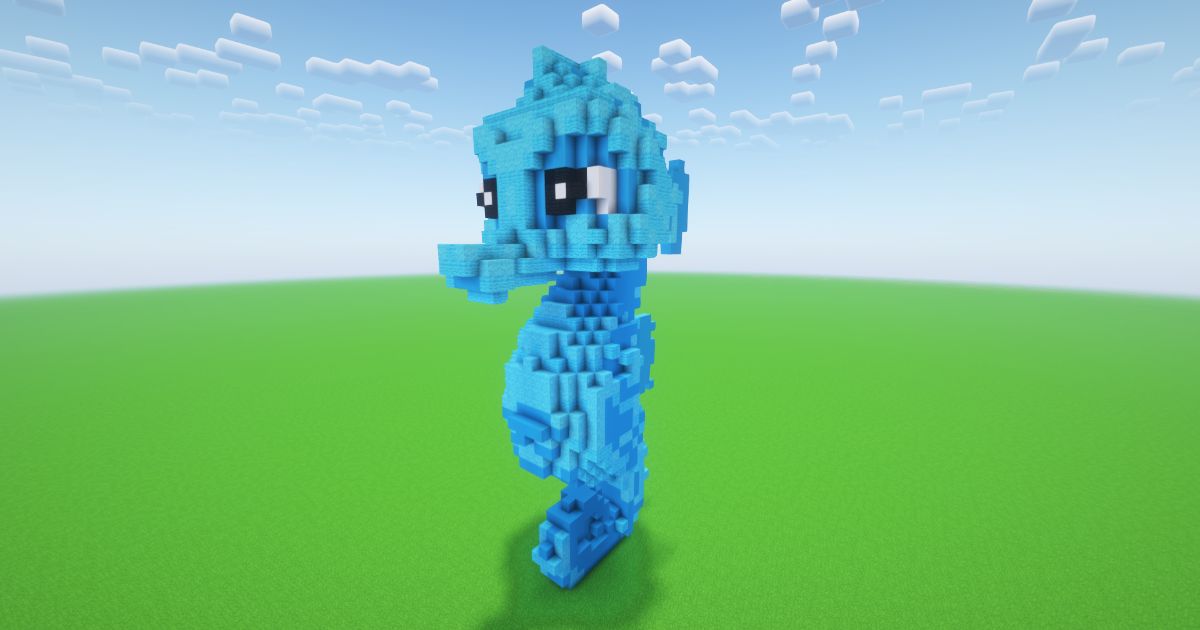 Minecraft Seahorse Statue