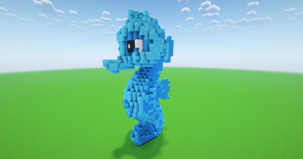Minecraft Seahorse Statue preview 1