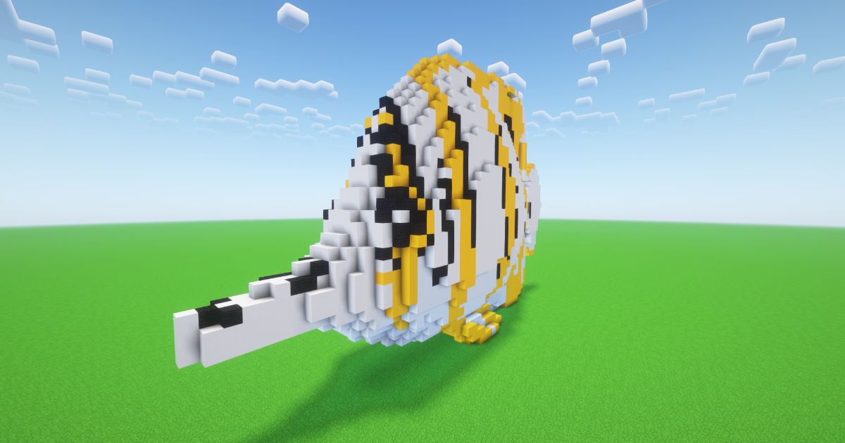 Minecraft Copperband Butterflyfish preview 1