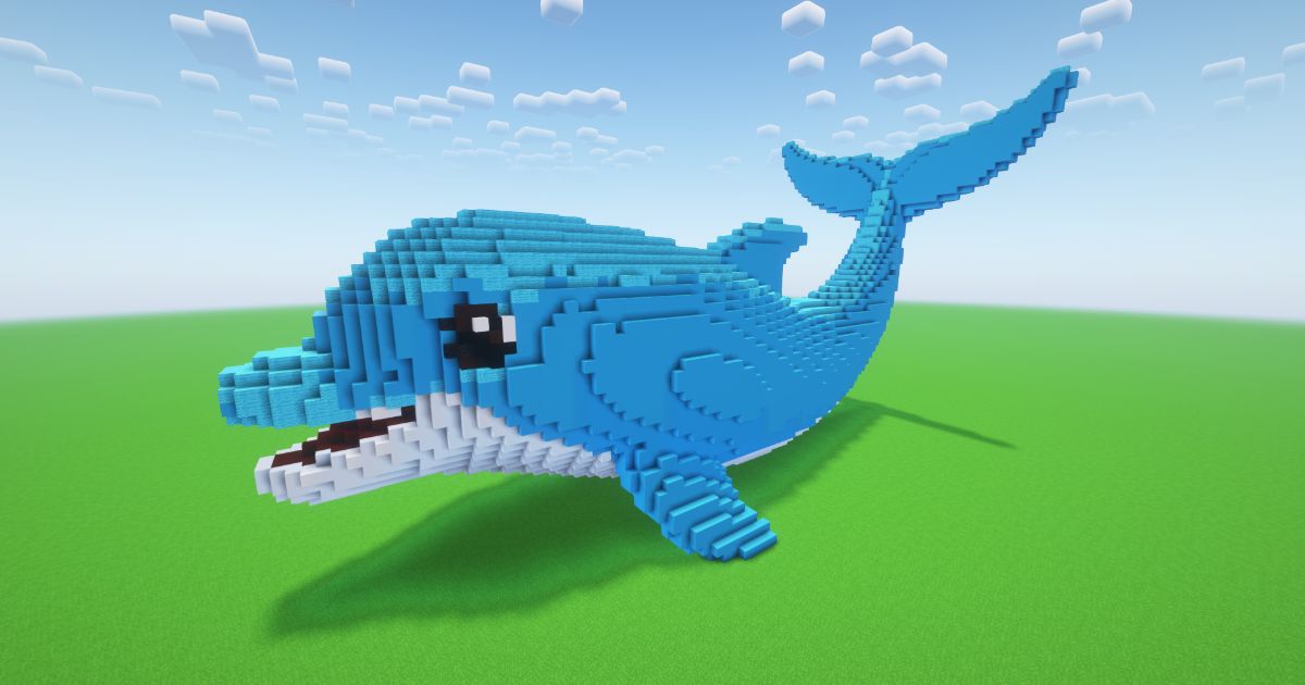 Minecraft Dolphin Statue