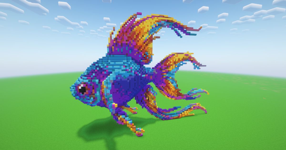 Minecraft Tropical Fish 2 Statue