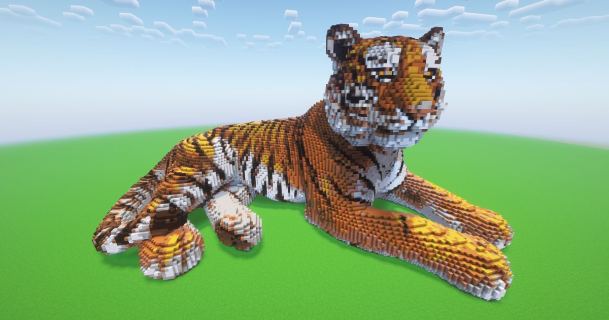 Minecraft Tiger Statue