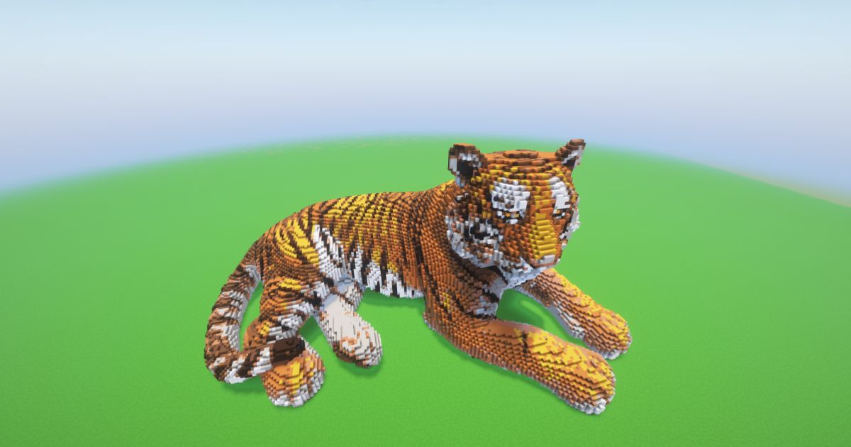 Minecraft Tiger Statue preview 1