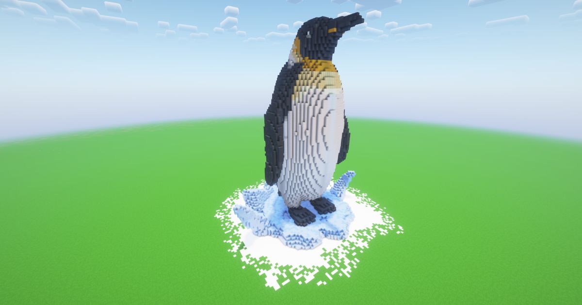 Minecraft Penguin Statue