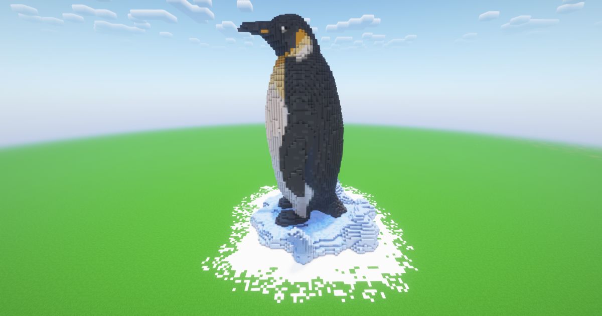 Minecraft Penguin Statue preview 1