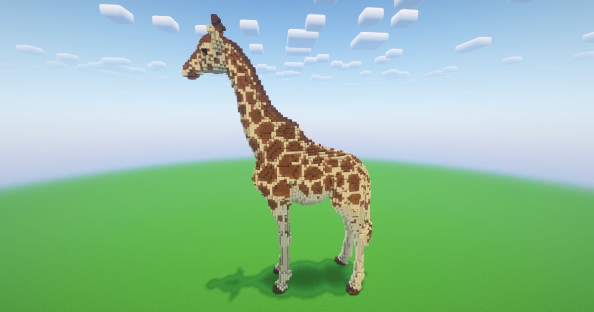 Minecraft Giraffe Statue