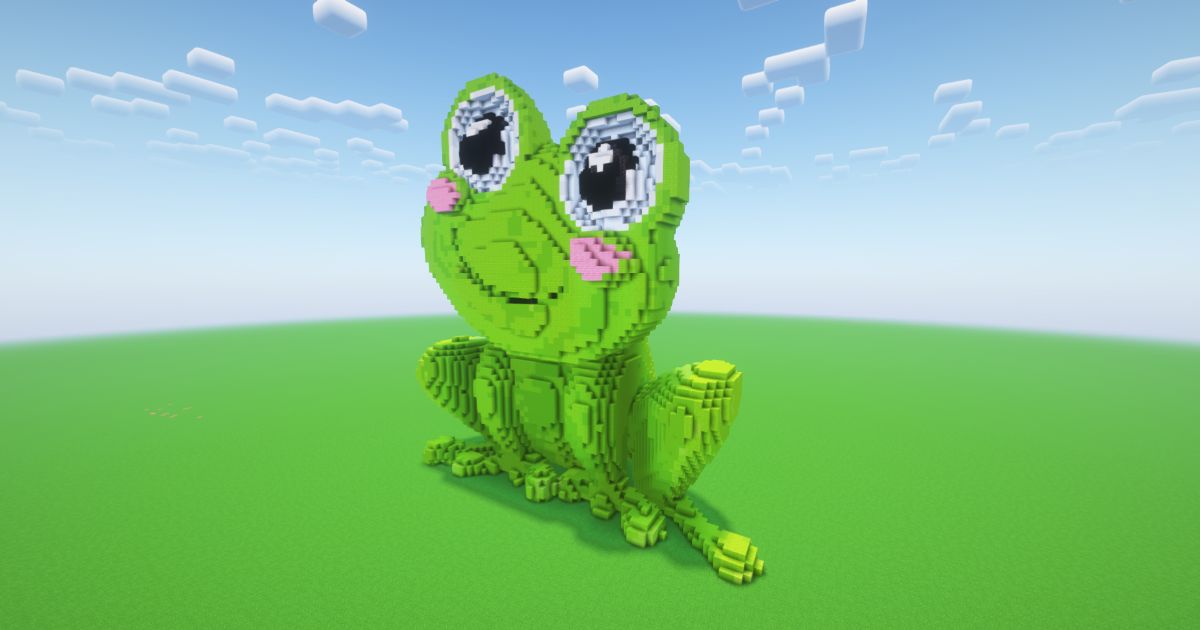 Minecraft Cute Frog Statue preview 1