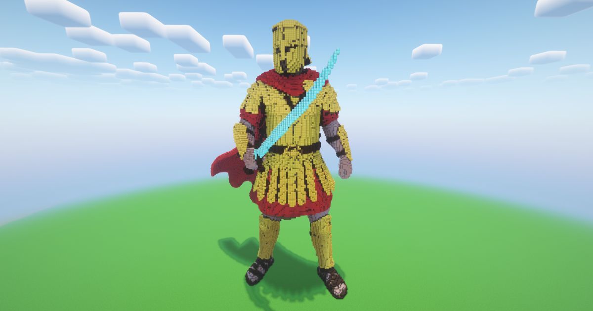 Minecraft Golden Gladiator Statue