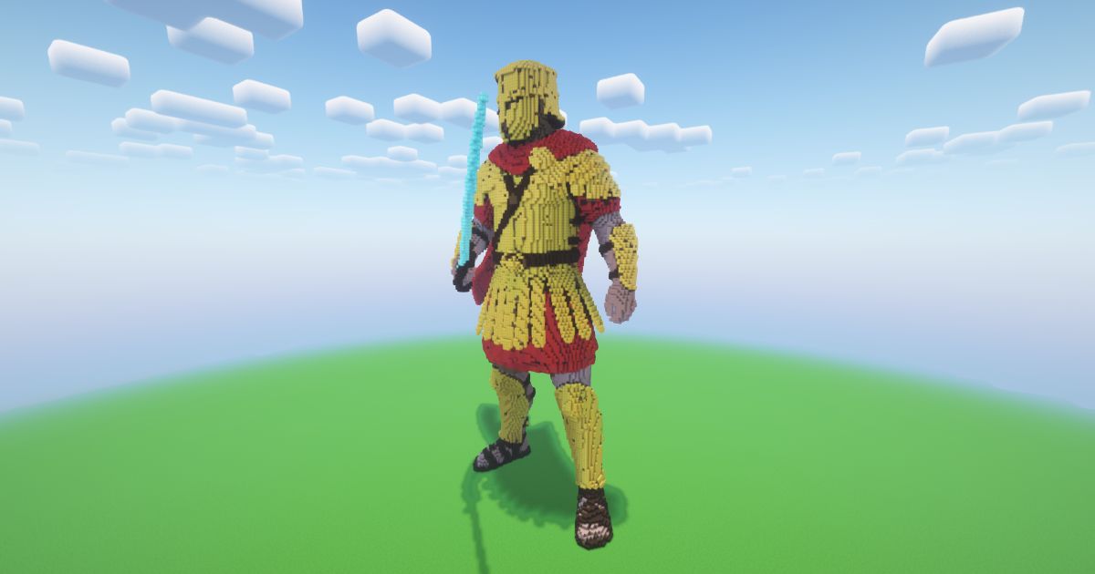 Minecraft Golden Gladiator Statue preview 1