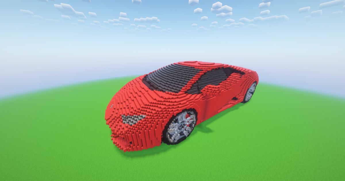 Minecraft Lamborghini Statue