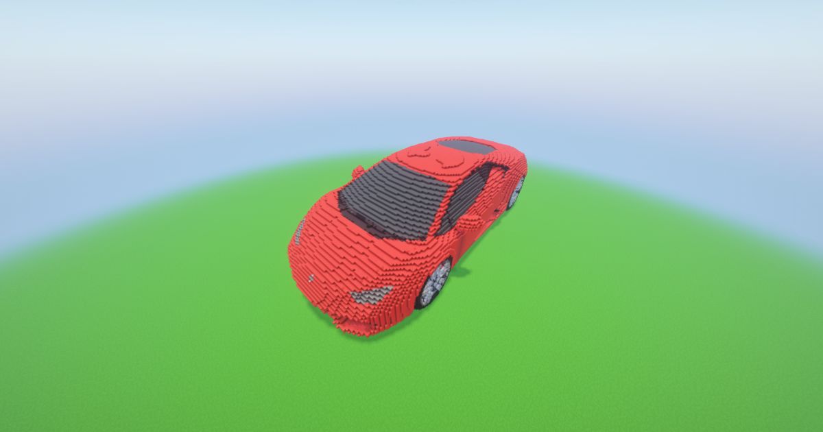 Minecraft Lamborghini Statue preview 1