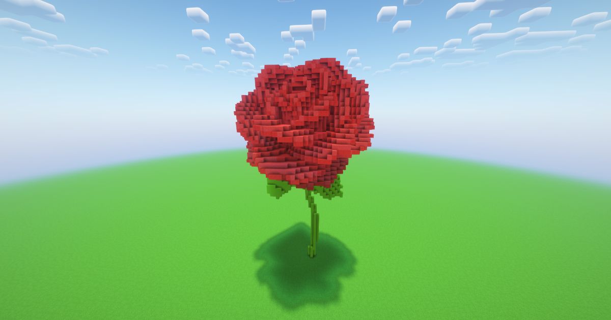 Minecraft Rose Statue
