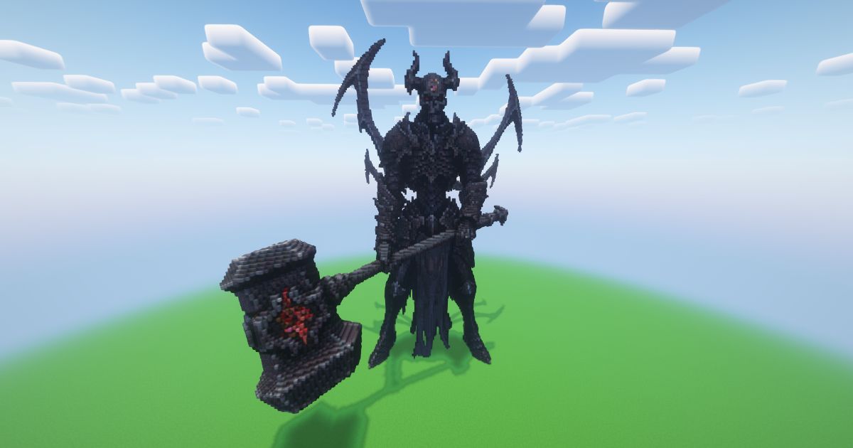 Minecraft Hammer Reaper Statue