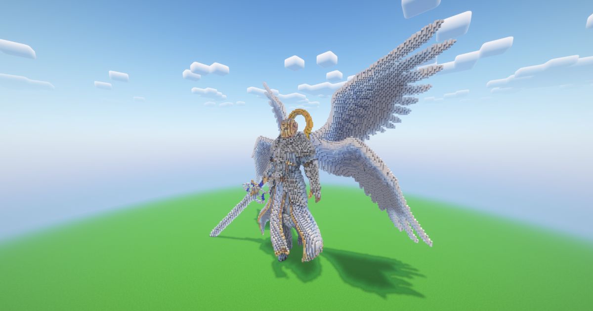 Minecraft Battle Angel Statue preview 1