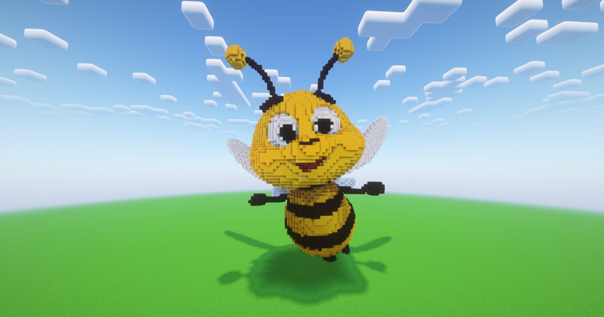 Minecraft Cute Bee Statue