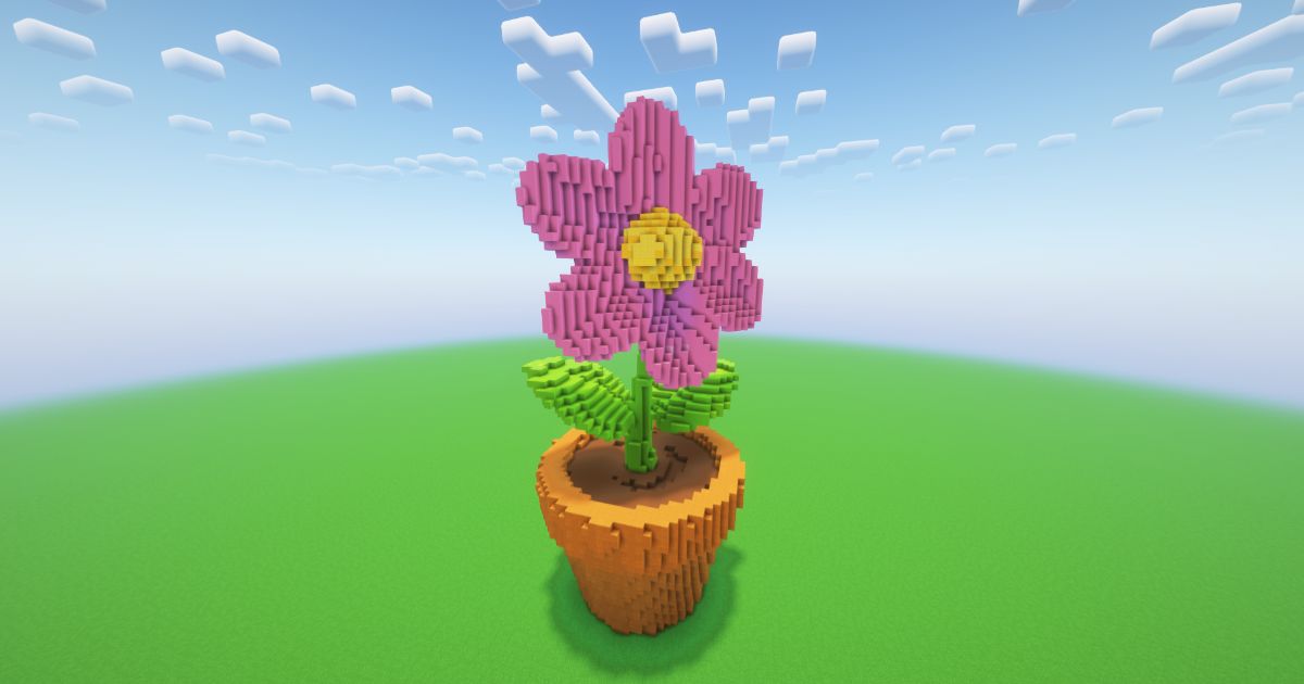 Minecraft Potted Flower Statue