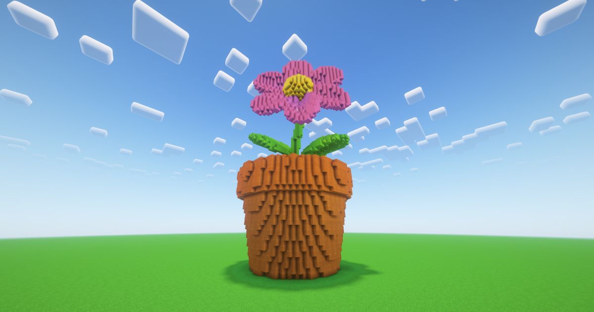 Minecraft Potted Flower Statue preview 2
