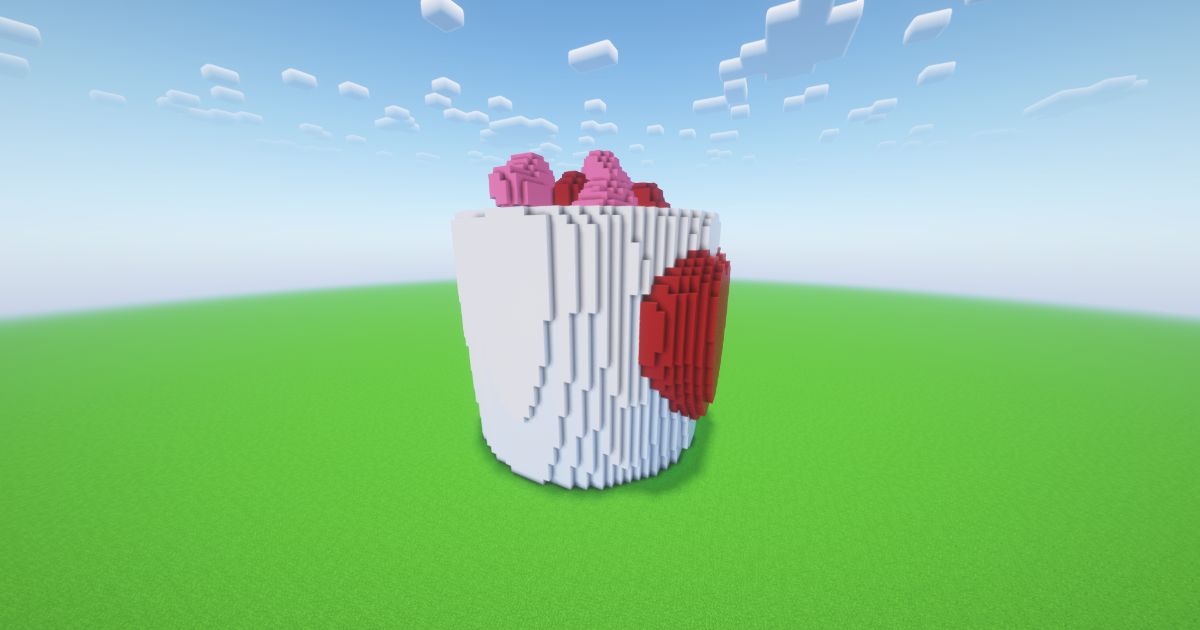Minecraft Cup of Love Statue preview 1
