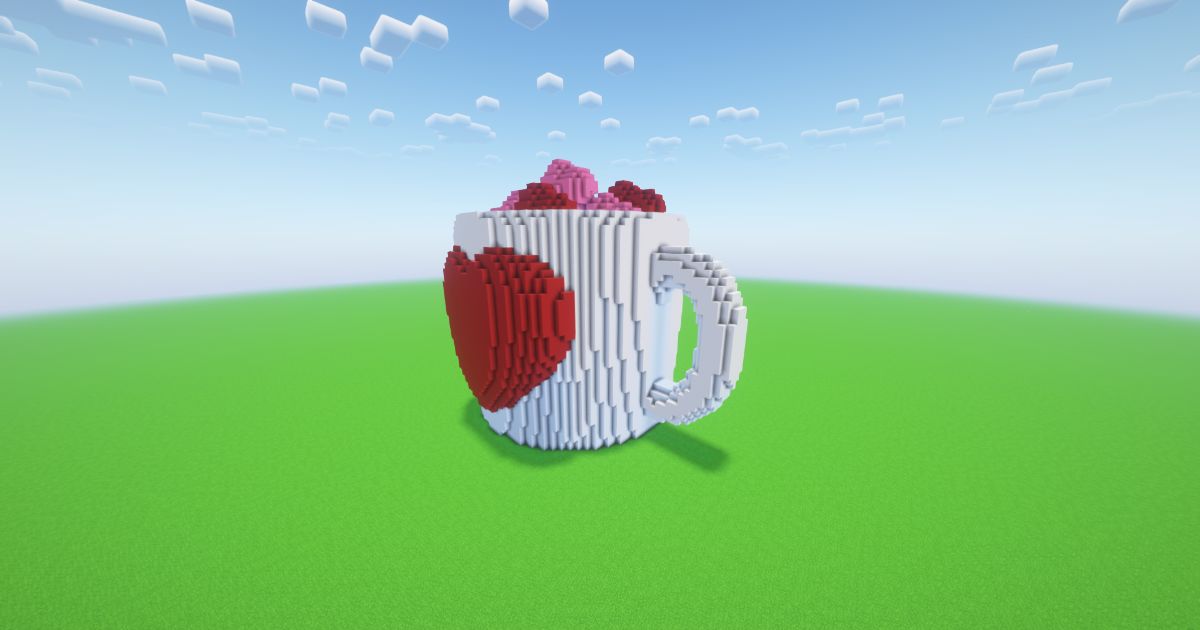 Minecraft Cup of Love Statue preview 2