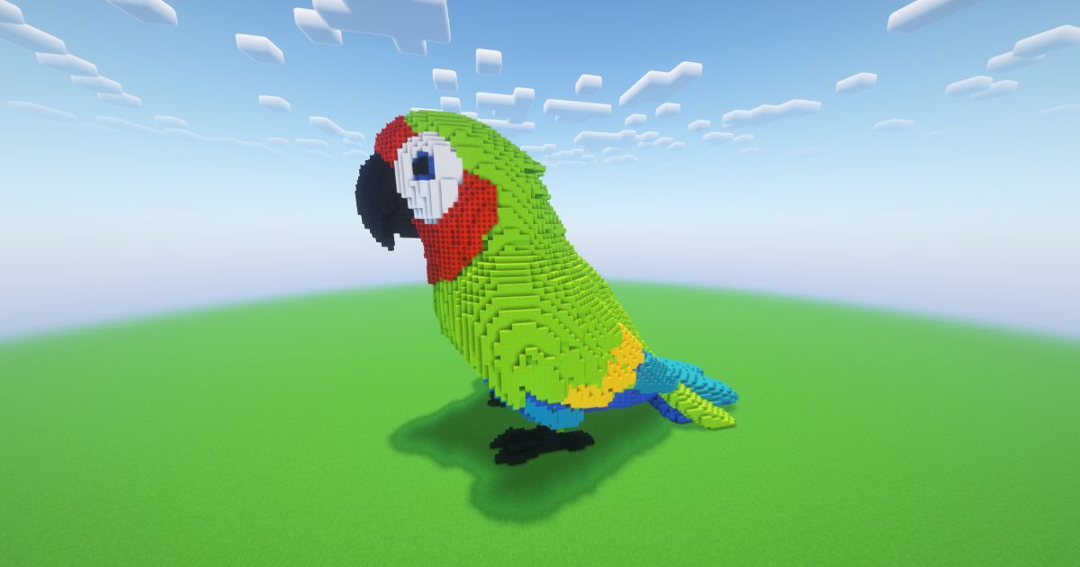 Minecraft Parrot Statue