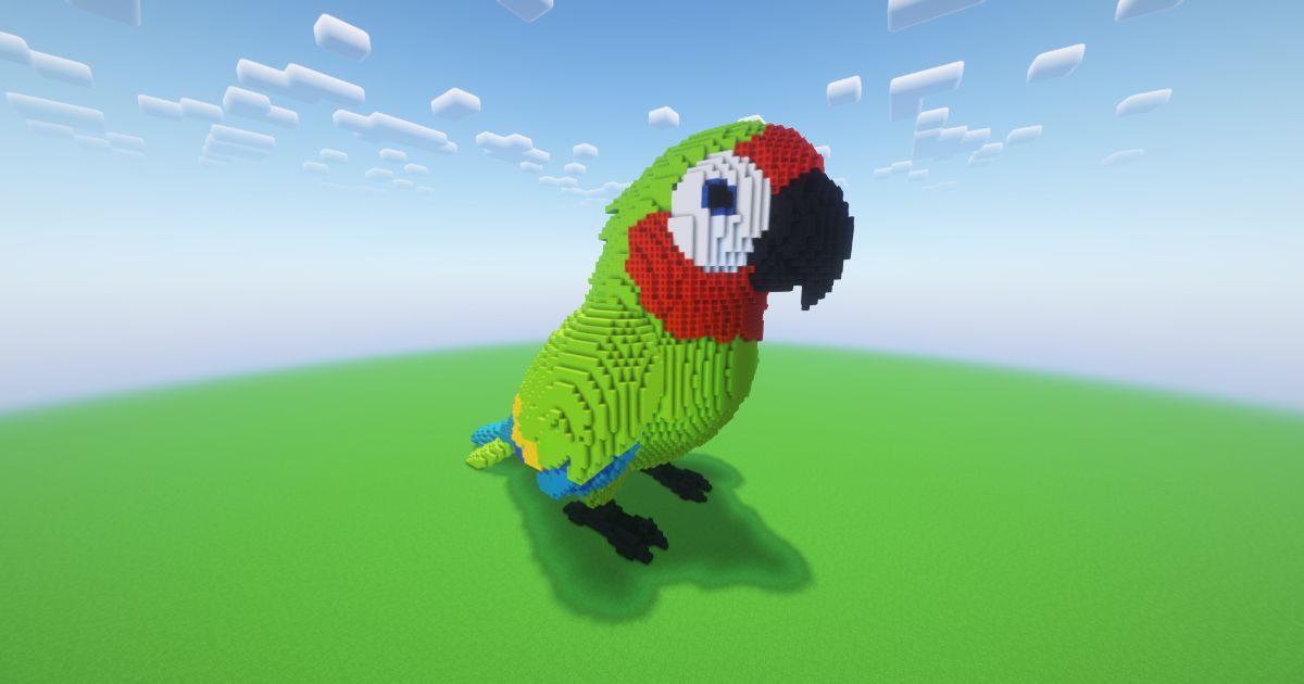 Minecraft Parrot Statue preview 1