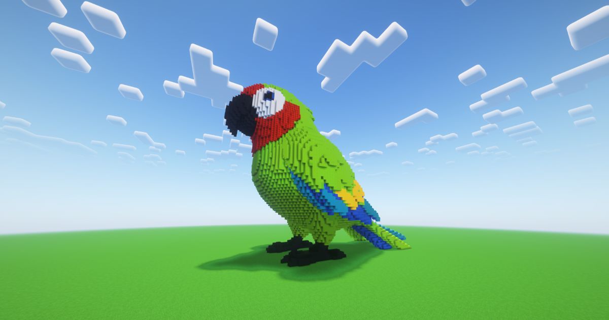 Minecraft Parrot Statue preview 2