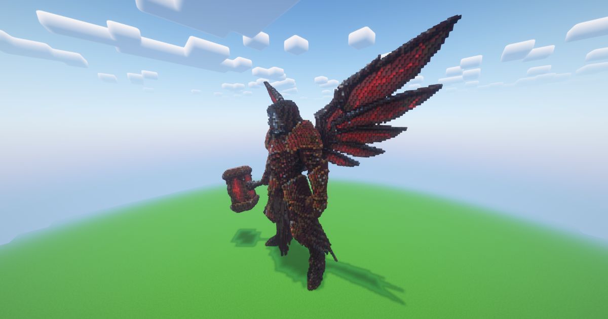 Minecraft Doom Reaper Statue preview 1