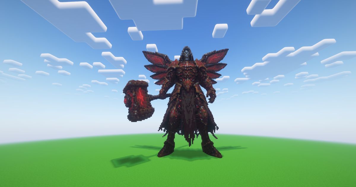 Minecraft Doom Reaper Statue preview 2