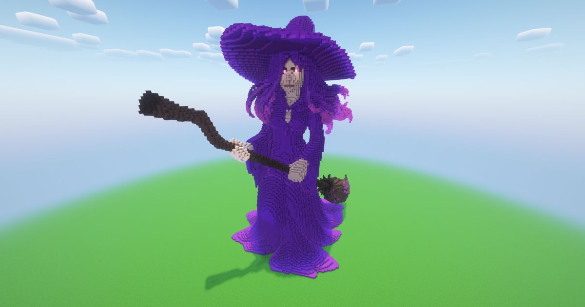 Minecraft Violet Witch Statue