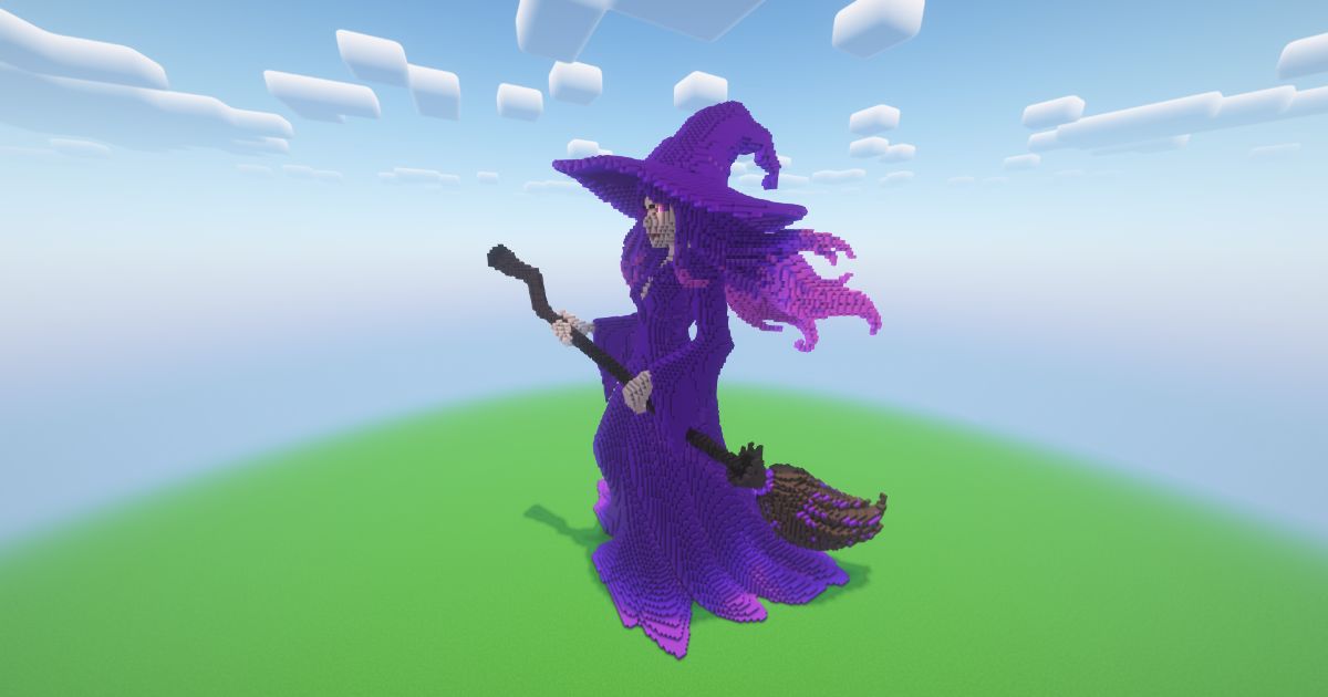 Minecraft Violet Witch Statue preview 1