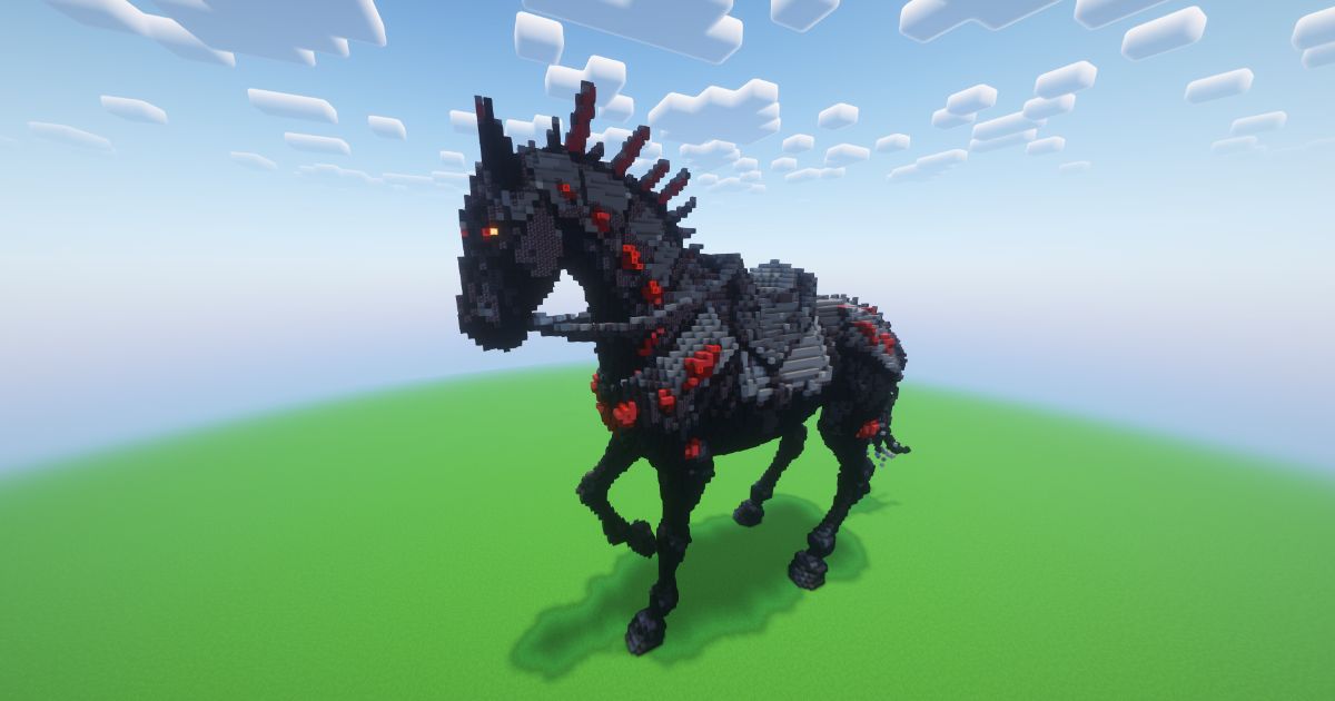 Minecraft Trojan Horse Statue