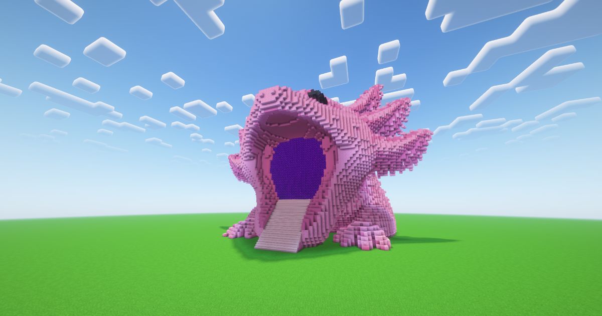 Minecraft Axolotl Nether Portal preview 1