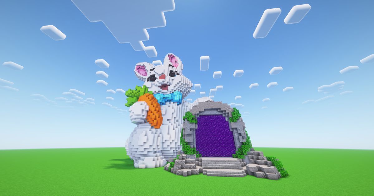 Minecraft Easter Bunny Nether Portal preview 1