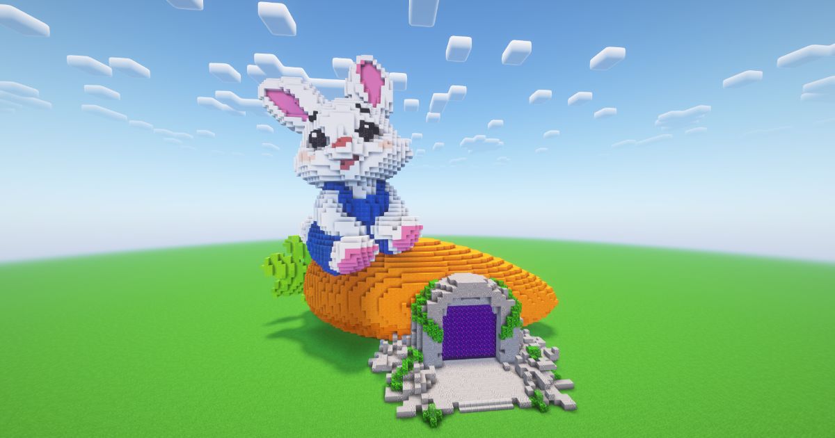 Minecraft Easter Giant Carrot Nether Portal