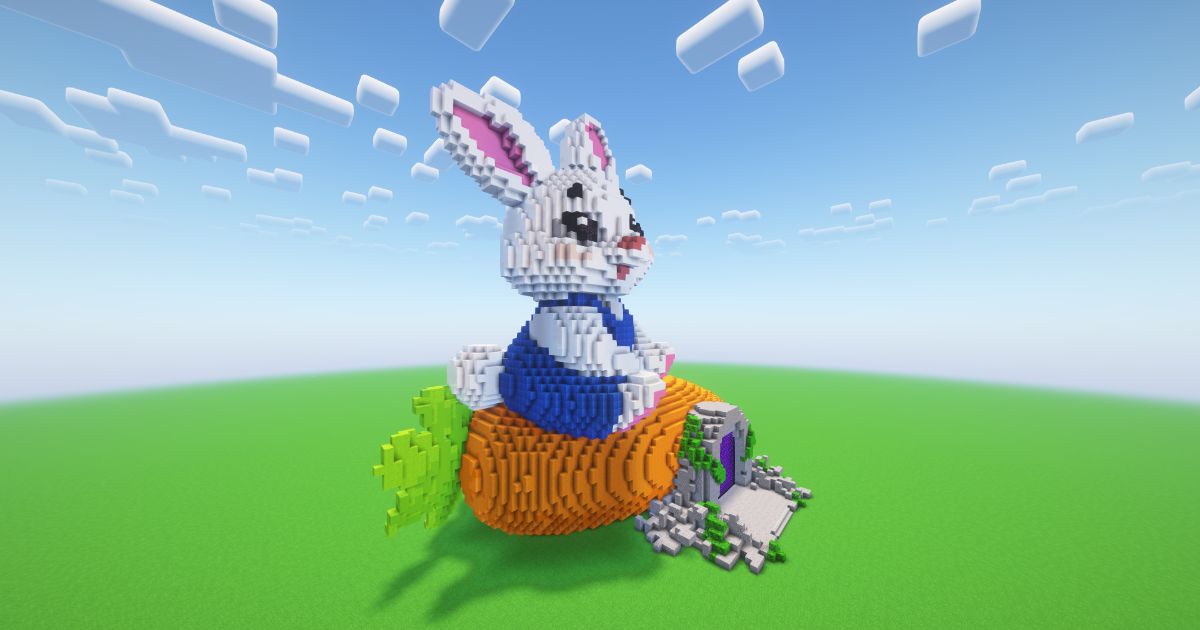 Minecraft Easter Giant Carrot Nether Portal preview 1