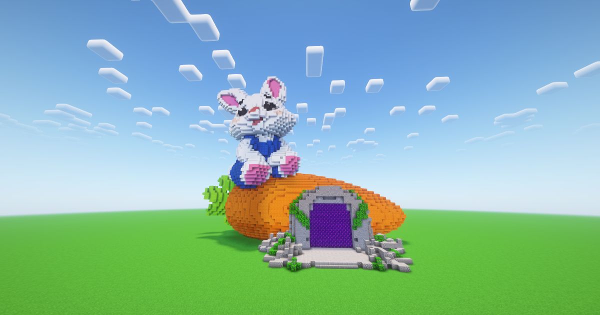 Minecraft Easter Giant Carrot Nether Portal preview 2