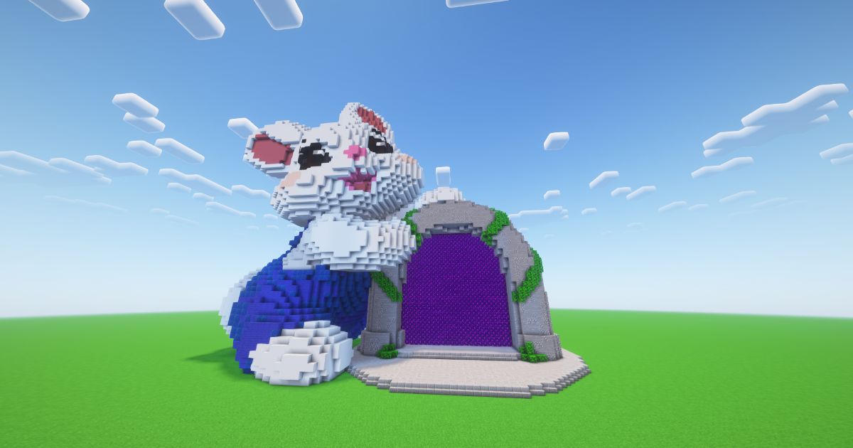 Minecraft Cute Easter Bunny Nether Portal preview 1