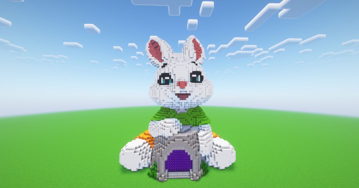 Minecraft Happy Bunny Nether Portal