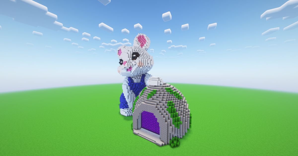 Minecraft Jungle Easter Bunny Nether Portal preview 1