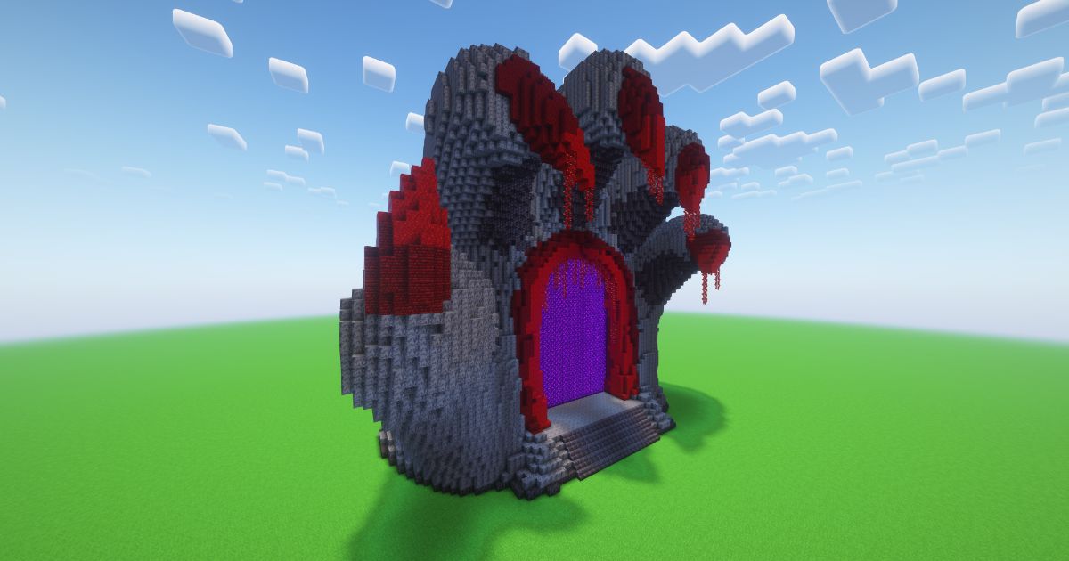 Minecraft Crimson Hand Nether Portal preview 1