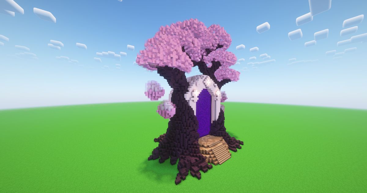 Minecraft Cherry Nether Portal preview 1