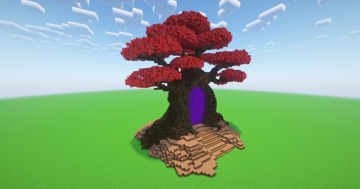 Minecraft Red Bonsai Nether Portal preview 1