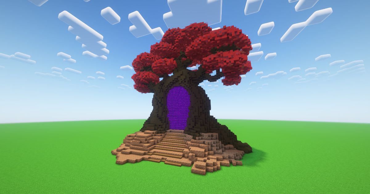 Minecraft Red Bonsai Nether Portal preview 2