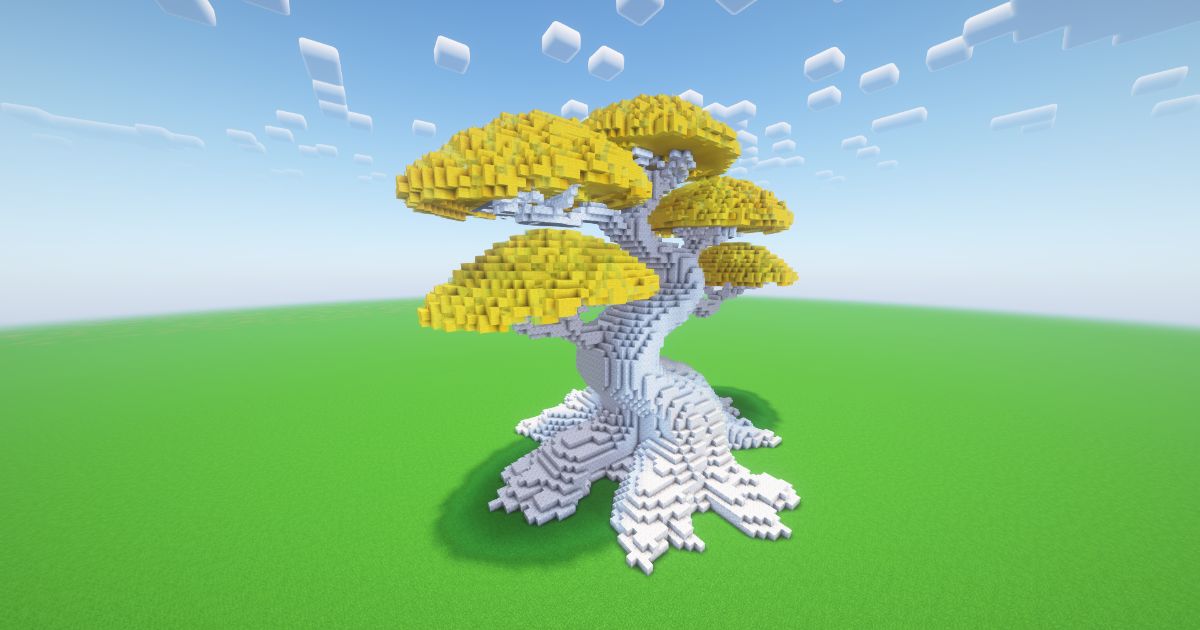 Minecraft Golden Bonsai Tree preview 1