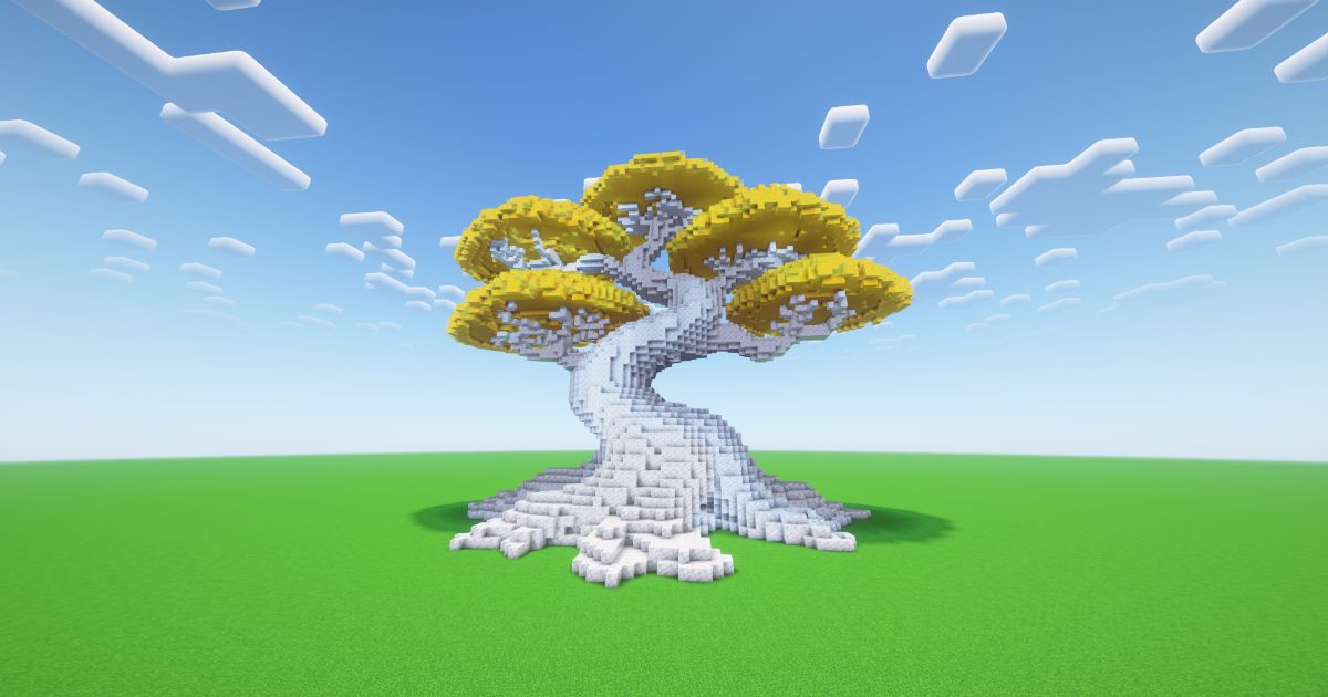 Minecraft Golden Bonsai Tree preview 2