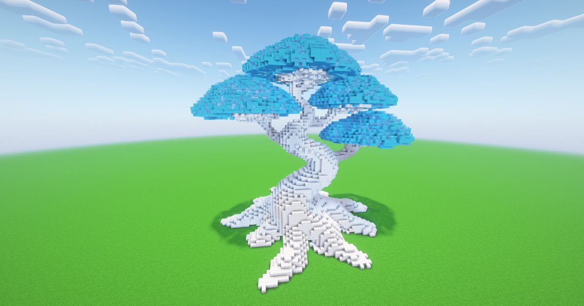Minecraft Azure Bonsai Tree
